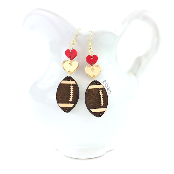 picture of the football earring design
